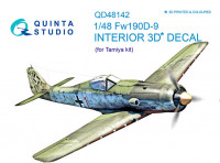 Quinta studio QD48142 FW 190D-9 (для модели Tamiya) 3D Декаль интерьера кабины 1/48