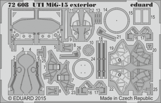 Eduard 72608 UTI MiG-15 exterior 1/72