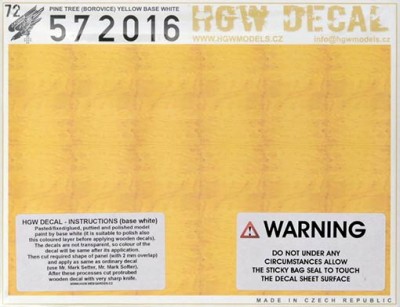 HGW 572016 Decals Pine Tree - YELLOW (base white) 1/72