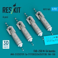 Reskit 72565 FAB-250-M54 bombs (4 pcs.) 1/72