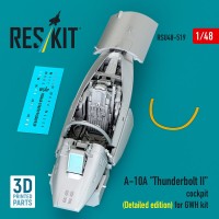 Reskit U48519 A-10A Thunderbolt II cockpit (Detailed) (GWH) 1/48
