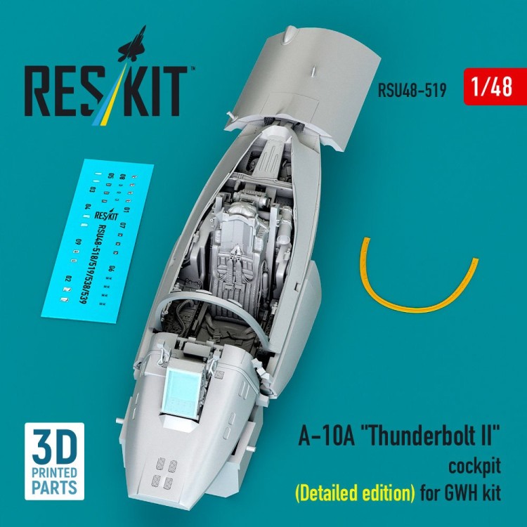 Reskit U48519 A-10A Thunderbolt II cockpit (Detailed) (GWH) 1/48