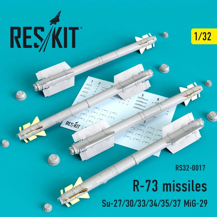 Reskit RS-32017 R-73 soviet missiles (4 pcs.) 1/32