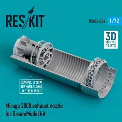 Reskit U72256 Mirage 2000 exhaust nozzle (DREAM M.) 1/72