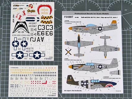 Foxbot Decals FBOT48060 North-American P-51 Mustang Nose art, Part 1 WITH STENCILS 1/48