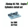 Art Scale 200-A35004 Zundap KS 750 - Engine Cylinders detail set 1/35