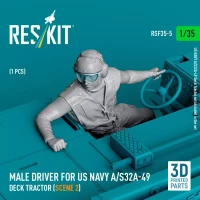 Reskit F35005 Male driver US NAVY A/S32A-49 Deck Tractor 2 1/35