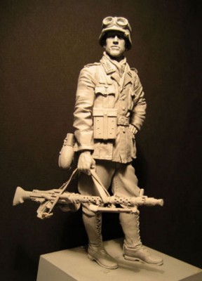 Jeffchiu's Miniatures JS120034 Пулеметчик Германского Африканского корпуса, 120 мм