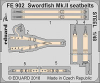 Eduard FE902 Swordfish Mk.II seatbelts STEEL 1/48