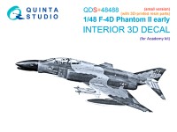 Quinta studio QDS+48488 F-4D early Phantom II (Academy) (малая версия) 3D Декаль интерьера 1/48