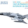 Quinta studio QDS+48488 F-4D early Phantom II (Academy) (малая версия) 3D Декаль интерьера 1/48