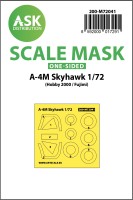 Art Scale 200-M72041 Douglas A-4M Skyhawk wheels and canopy frame paint masks (outside only) 1/72