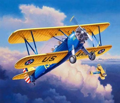 Revell 03957 Самолет биплан Stearman P-17 Kaydet 1/48