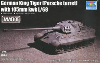 Trumpeter 07161 King Tiger (Porsche Turret) w/105mm Kwk L/68 1/72