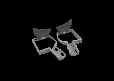 Eduard 648954 BRASSIN Bf 109K-4 wheel bays PRINT (EDU) 1/48