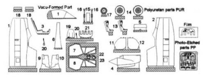 CMK 4037 BAC Lightning - conversion set for TMk.4/5 for AIR 1/48