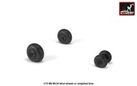 Armory ARAW72052 Mil Mi-24 Hind wheels with weighted tires/tyres Mi-24D, Mi-24V, Mi-35 1/72