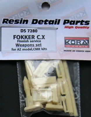 Kora Model DS7280 Fokker C.X Finnish - Weapons set (AZ,CMR) 1/72