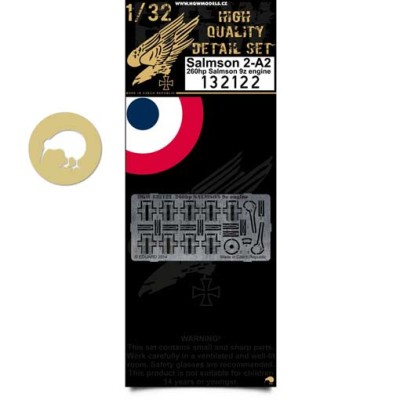 HGW 132122 Salmson 2-A2 260hp 9z Engine - detail PE set 1/32