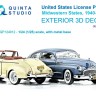 Quinta studio QP+24012 Автомобильные номера США, средний запад, 1940-1950 1/24