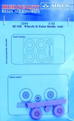 Aires 2244 Bf 108 wheels &amp; paint masks - late (EDU) 1/32