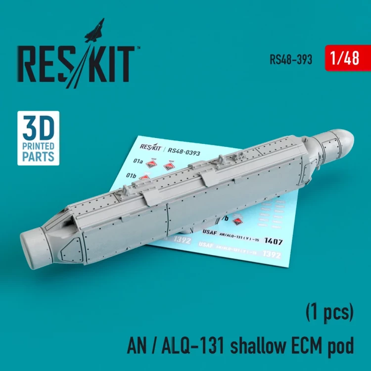 Reskit RS48-393 AN / ALQ-131 shallow ECM pod 1/48
