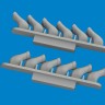 Eduard 672410 BRASSIN Spitfire Mk.V 6-stacks exh.fishtail 1/72