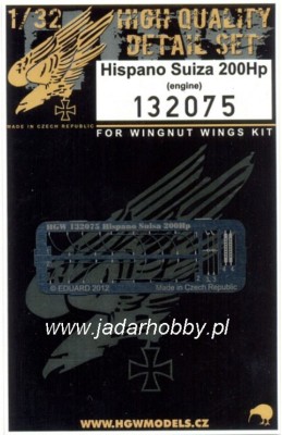 HGW 132075 Hispano Suiza 200Hp (engine). Detail set. 1/32