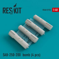 Reskit RS48-0155 SAB-250-200 bomb (4 pcs.) 1/48