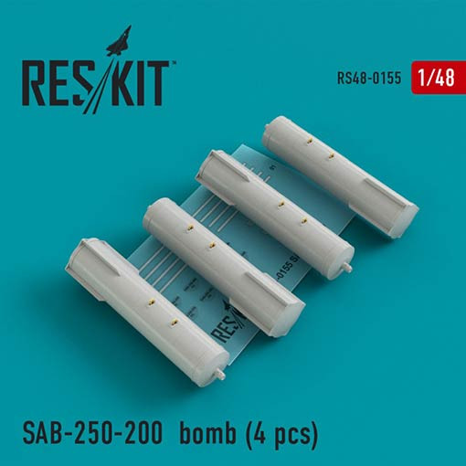 Reskit RS48-0155 SAB-250-200 bomb (4 pcs.) 1/48