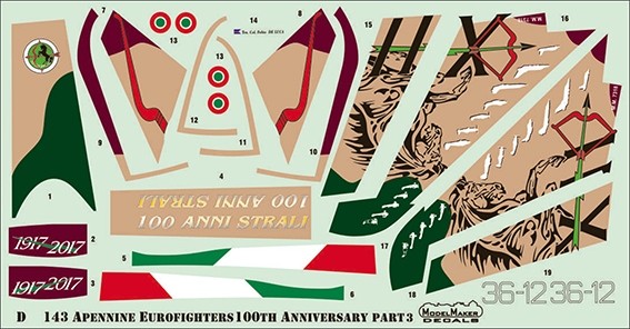 Model Maker Decals D72143 Apennine Eurofighters Part III 1/72