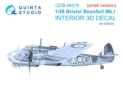 Quinta studio QDS-48379 Bristol Beaufort Mk.I (ICM) (Малая версия) 1/48