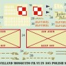 Model Maker Decals MD32099 de Havilland DH-98 Mosquito F.B. Mk.VI in Polish service 1/32
