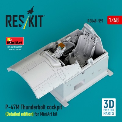 Reskit U48591 P-47M Thunderbolt cockpit Detailed (MINA) 1/48