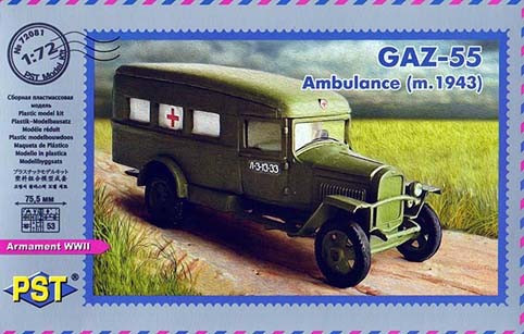 PST 72081 Санитарный автомобиль GAZ-55 (1942 год) 1/72