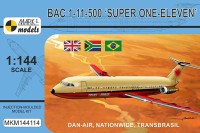 Mark 1 Models MKM144114 BAC 1-11-500 Dan-Air,Nationwide,Trans Brasil 1/144