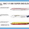 Mark 1 Models MKM144114 BAC 1-11-500 Dan-Air,Nationwide,Trans Brasil 1/144
