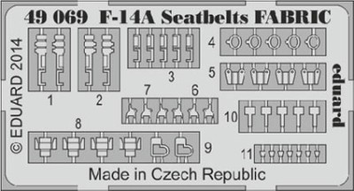 Eduard 49069 F-14A seatbelts FABRIC