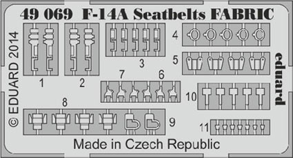 Eduard 49069 F-14A seatbelts FABRIC