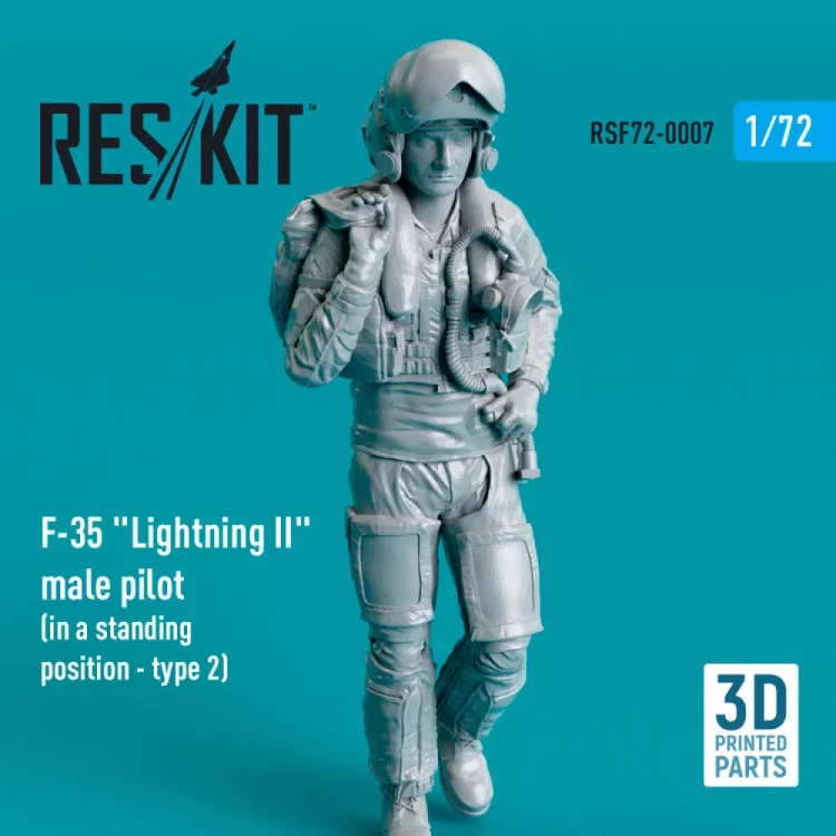 Reskit F72007 F-35 Lightning II male pilot - standing 2 1/72