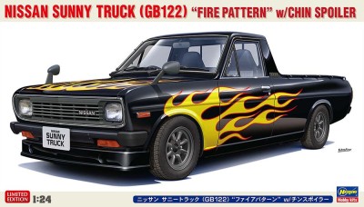 Hasegawa 20751 Автомобиль Nissan Sunny Truck (GB122) «Огненный узор» со спойлером (Limited Edition) 1/24