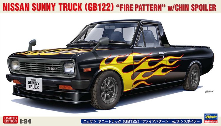 Hasegawa 20751 Автомобиль Nissan Sunny Truck (GB122) «Огненный узор» со спойлером (Limited Edition) 1/24