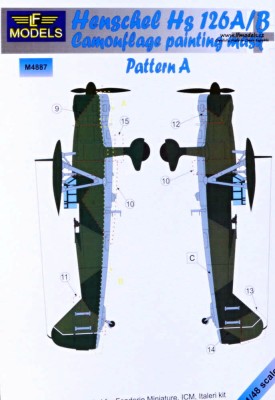 Lf Model M4887 Mask Hs 162A/B Camouflage painting Pattern A 1/48