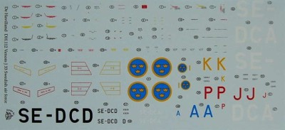 Maestro Modesl MMCD-7209 1/72 J33 Venom - Swedish Air Force (decals)