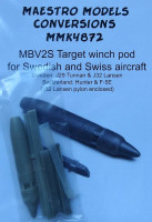 Maestro Models MMCK-4872 1/48 MBV2S Target winch pod (Swedish/Swiss)