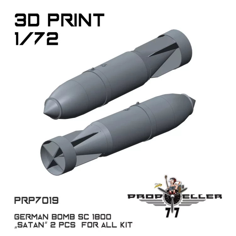 77 Propeller 77PRP-7019 SC 1800 'Satan' German bomb (2 pcs.) 1/72