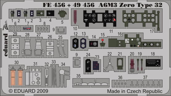 Eduard FE456 A6M3 Zero Type 32 S.A. HAS