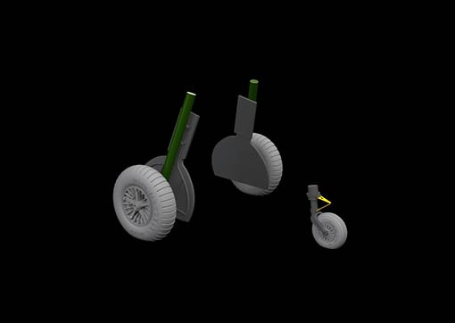 Eduard 632155 BRASSIN 1/32 Bf 108 wheels spoked (EDU)