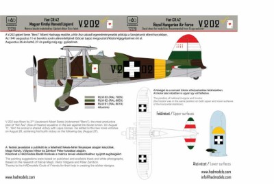 HAD 72228 Fiat CR.42 Royal Hungarian AF Part 2 декаль 1/72