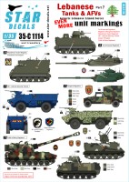 Star Decals 35-C1114 Lebanese Tanks & AFVs #7. Even more generic unit insignias 1/35